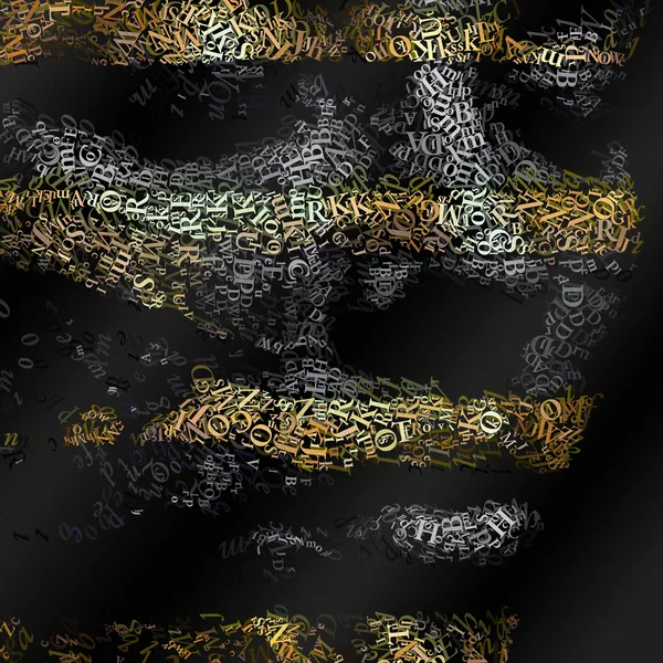 CHriZ fine art - Portraits 017 (Portraits Collection, 2026) - Mixed media - hand-applied letters on aluminium panels, 150 × 150 × 5 cm